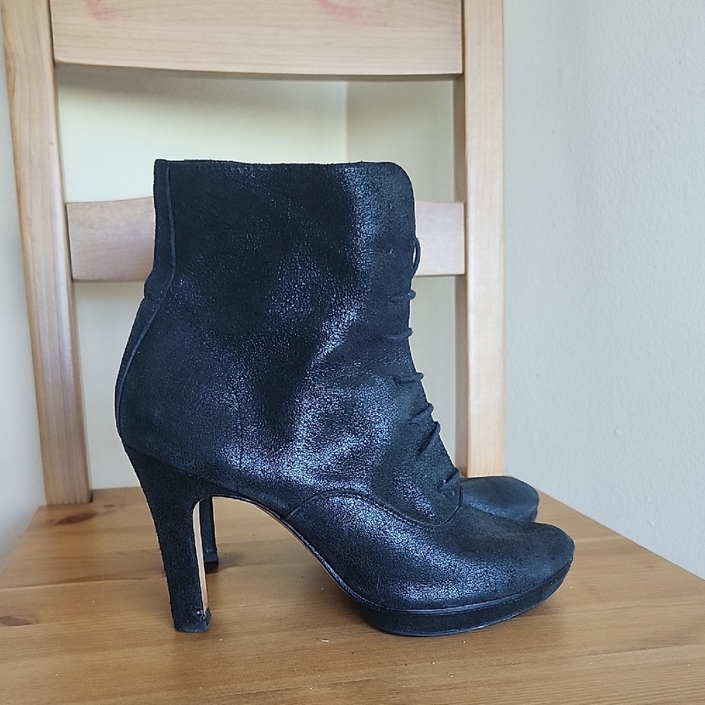 Repetto Paris Leather Lace Up Heeled Ankle Boots, 38